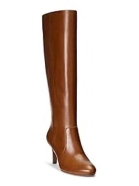 Ralph Lauren Caelynn Tall Boot Deep Saddle Tan, Size 6.5, Brand New In Box